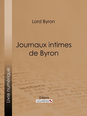 cover image of Journaux intimes de Byron